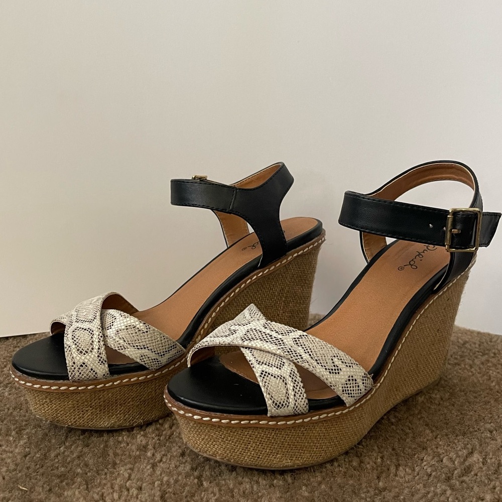 Python Espadrille Wedges